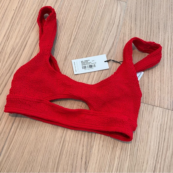 NWT Bond-eye Baywatch red cutout bikini top - S - Picture 4 of 5